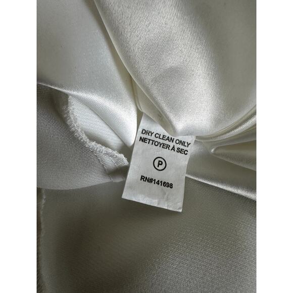 $645 Ramy Brook Womens Tera Satin Halter Gown Size 2 High Low High Neck New - Picture 5 of 6